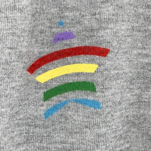 NWT Girls Lauren Moshi Grey Rainbow Stars Loungewear Sweat Pants, Size 12 - Picture 3 of 9